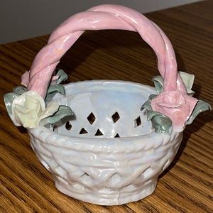 Mini Ceramic Easter Basket